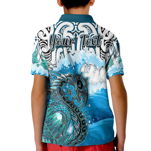 custom-personalised-manaia-maori-polo-shirt-fern-aotearoa-blue-waves