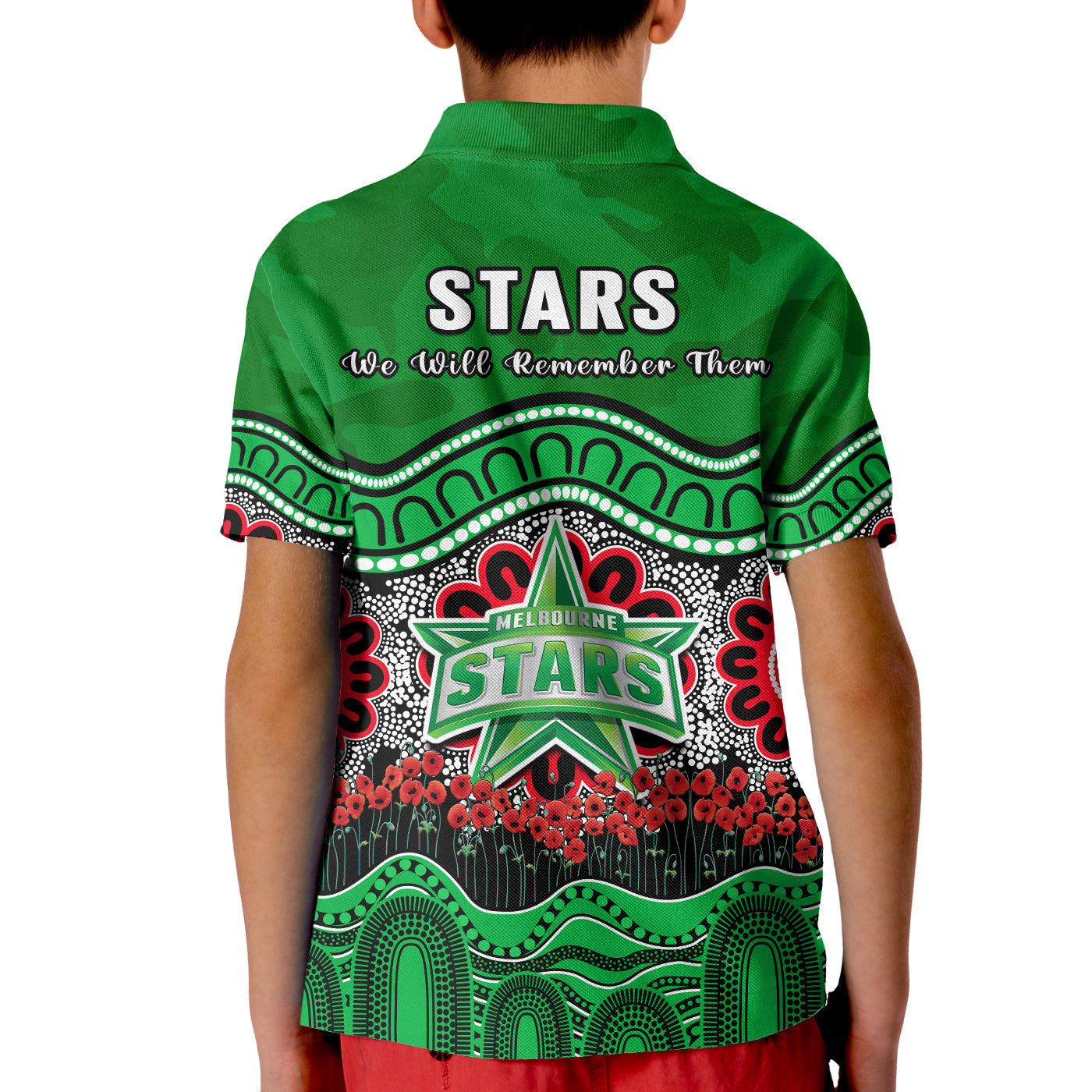 stars-cricket-anzac-polo-shirt-kid-melbourne-poppy-aboriginal-camouflage