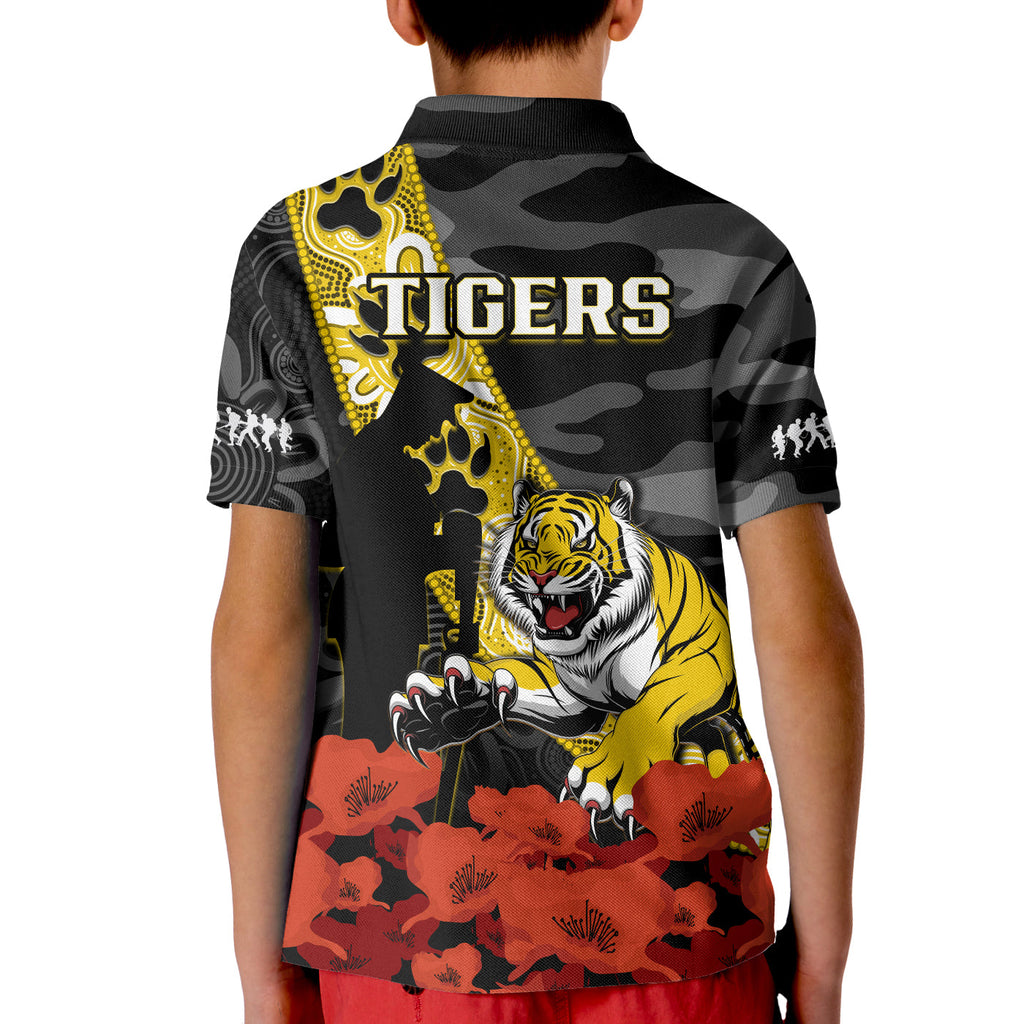 richmond-football-anzac-2023-polo-shirt-kid-tigers-aboriginal-mix-poppy-camouflage