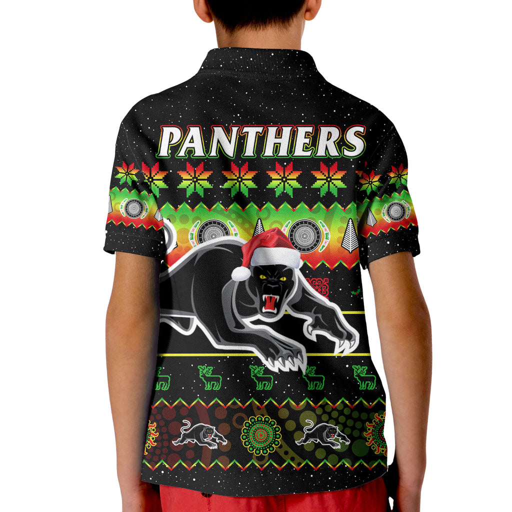 penrith-panthers-christmas-polo-shirt-kid-the-riff-aboriginal-art-merry-xmas