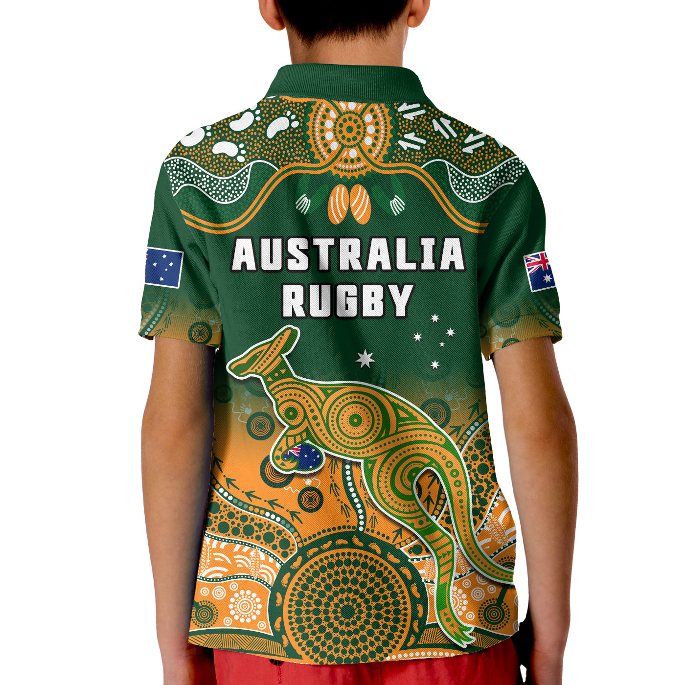 australia-rugby-polo-shirt-wallabies-kangaroo-green-aboriginal