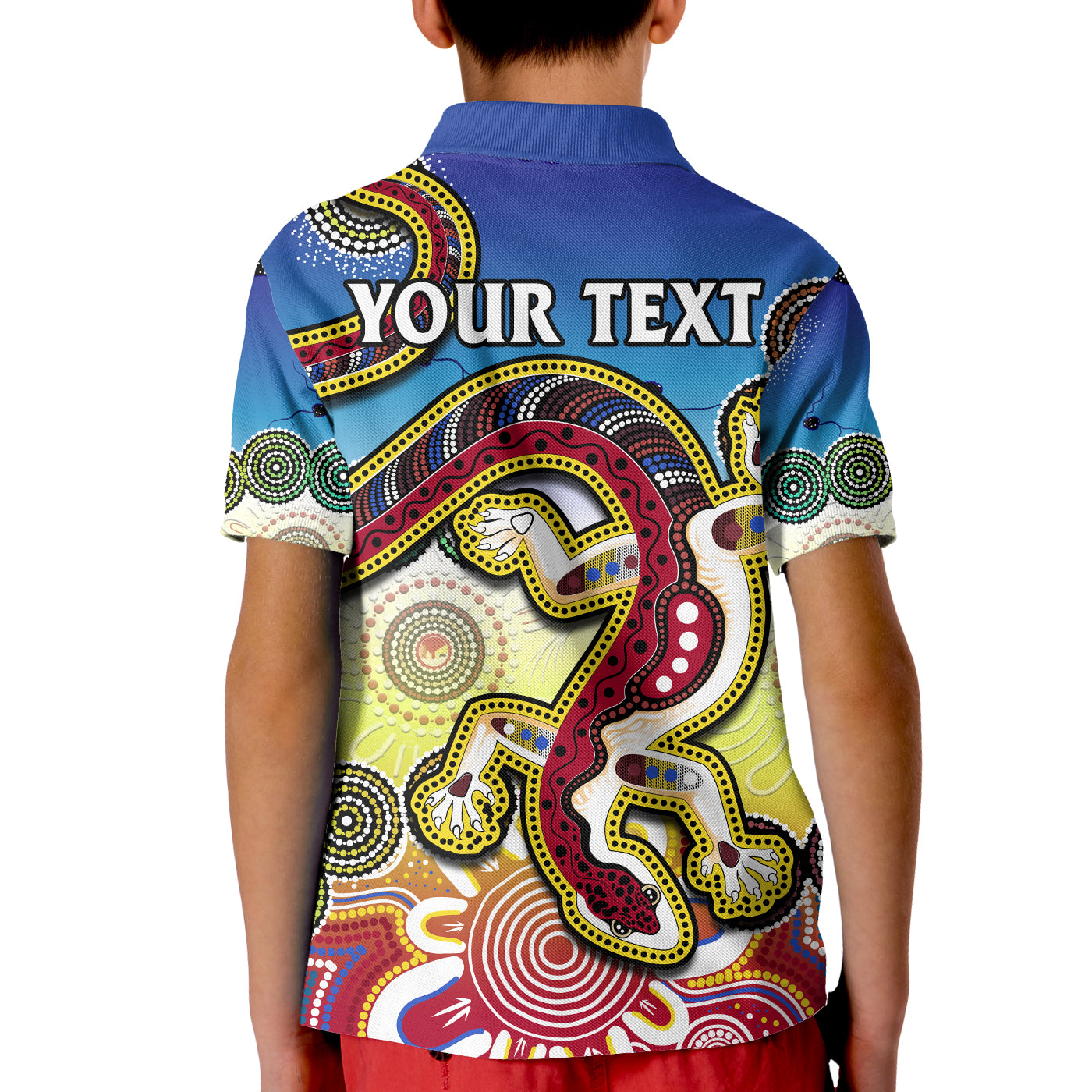 custom-personalised-australia-polo-shirt-indigenous-red-lizard-love-aussie-artsy