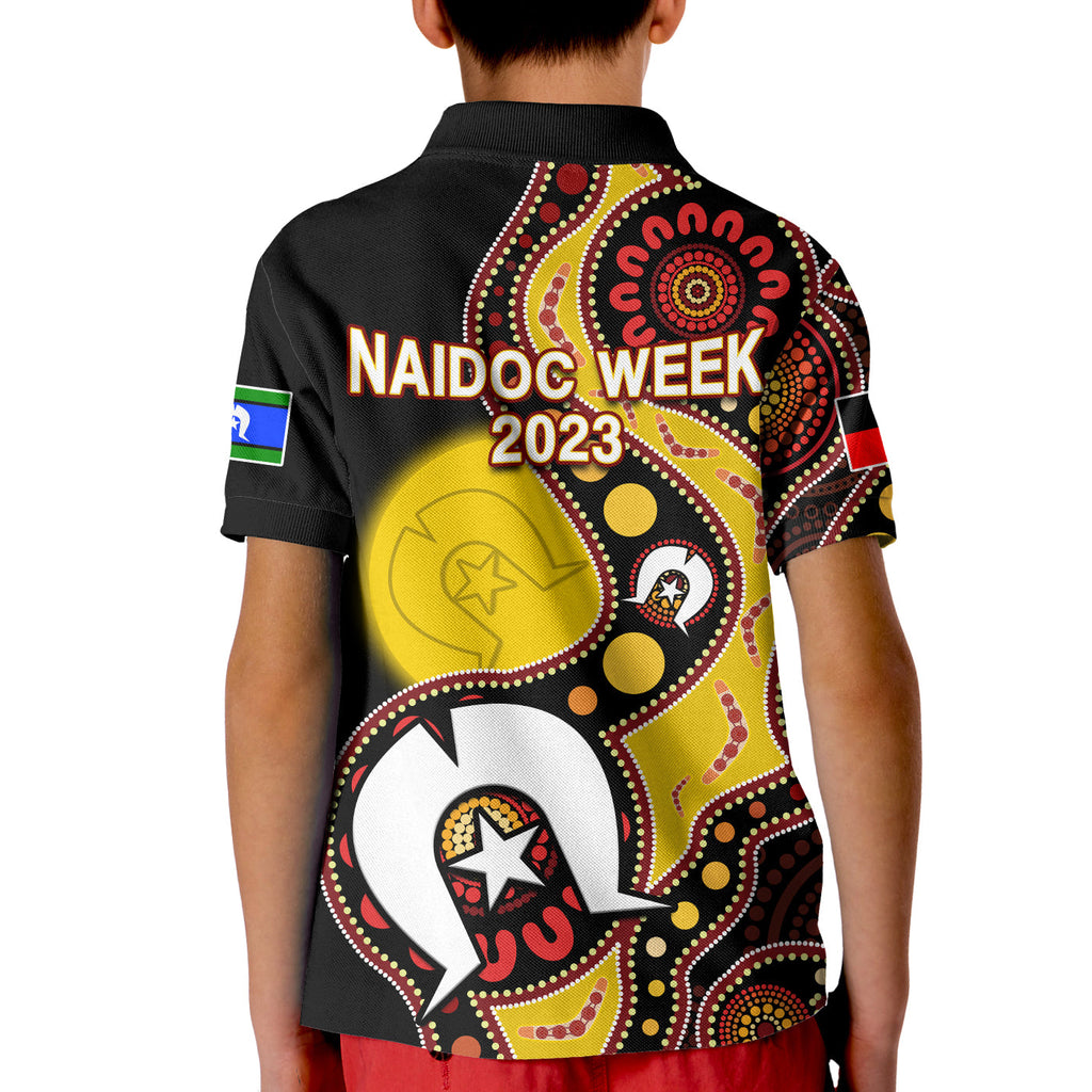 australia-naidoc-week-2023-polo-shirt-kid-indigenous-for-our-elders