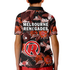 melbourne-renegades-cricket-polo-shirt-kid-aboriginal-art-mix-tropical-flowers