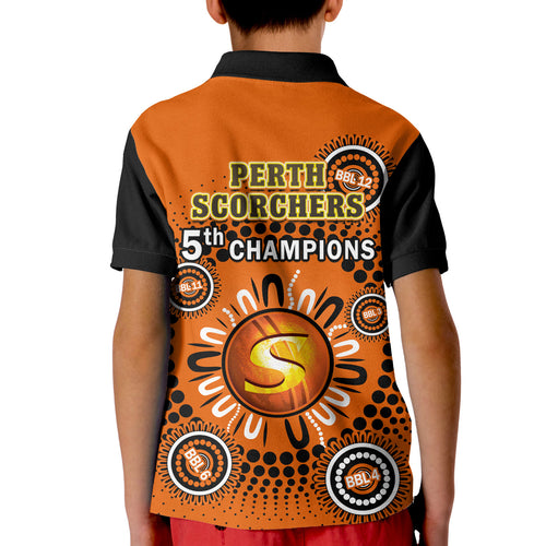 perth-scorchers-cricket-polo-shirt-kid-indigenous-5th-champions-bbl-proud