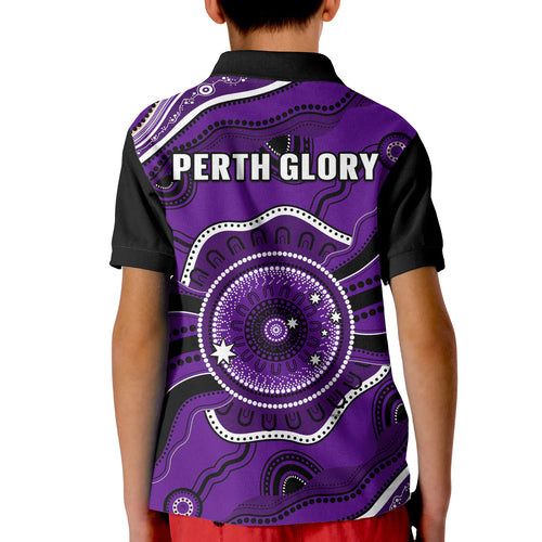perth-glory-football-polo-shirt-dot-painting-style