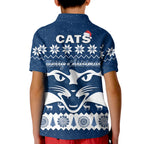 cats-football-christmas-polo-shirt-geelong-aboriginal-painting