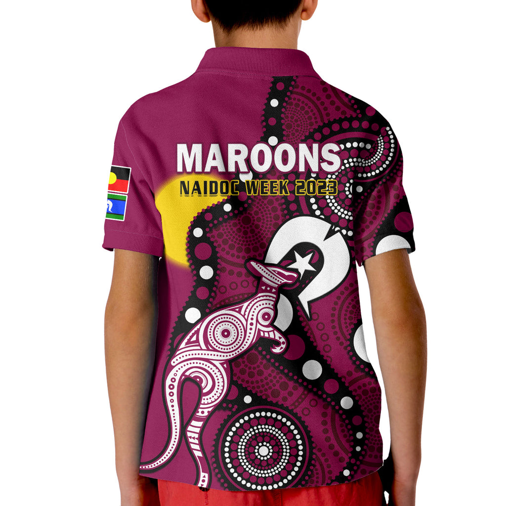 maroons-rugby-naidoc-2023-polo-shirt-qld-for-our-elders-indigenous-art