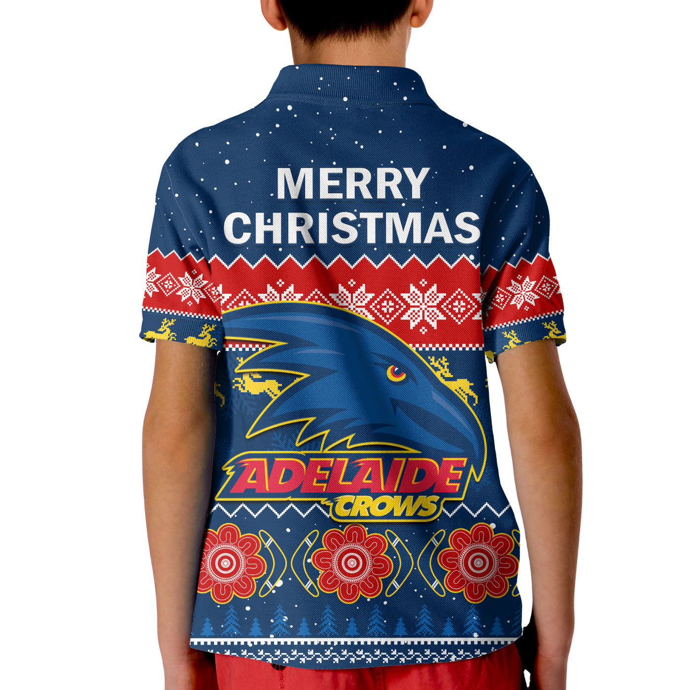 adelaide-football-polo-shirt-kid-crows-indigenous-merry-christmas