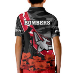 essendon-football-anzac-2023-polo-shirt-kid-bombers-aboriginal-mix-poppy-camouflage
