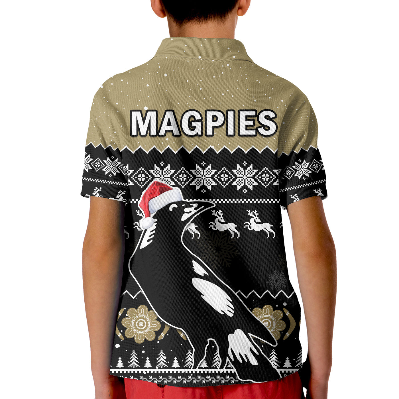 collingwood-football-polo-shirt-magpies-indigenous-merry-christmas