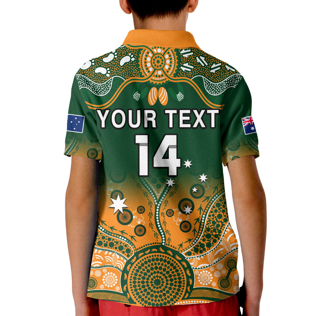 custom-text-and-number-australia-rugby-polo-shirt-kid-aussie-sevens-green-indigenous
