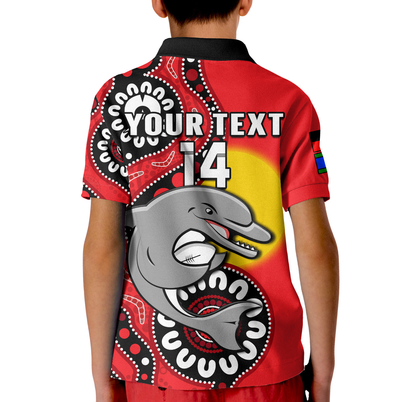 custom-text-and-number-dolphins-rugby-naidoc-2023-polo-shirt-kid-for-our-elders-aboriginal
