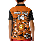 custom-text-and-number-perth-scorchers-cricket-polo-shirt-kid-indigenous-5th-champions-bbl-proud