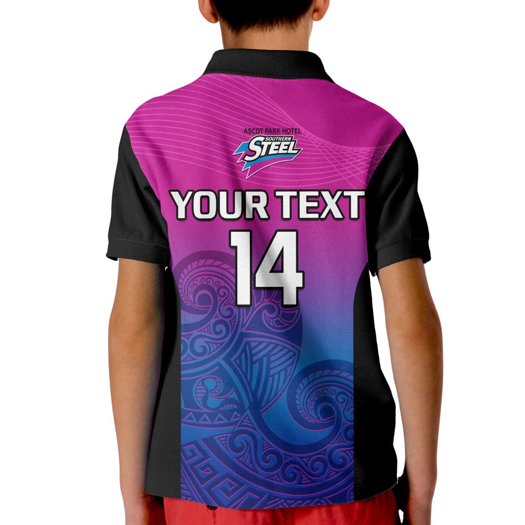 custom-text-and-number-aotearoa-netball-polo-shirt-kid-southern-steel-2023-anz-premiership