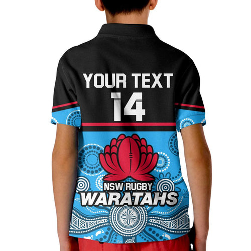 custom-text-and-number-waratahs-super-rugby-2023-polo-shirt-kid-nsw-tahs-indigenous-art