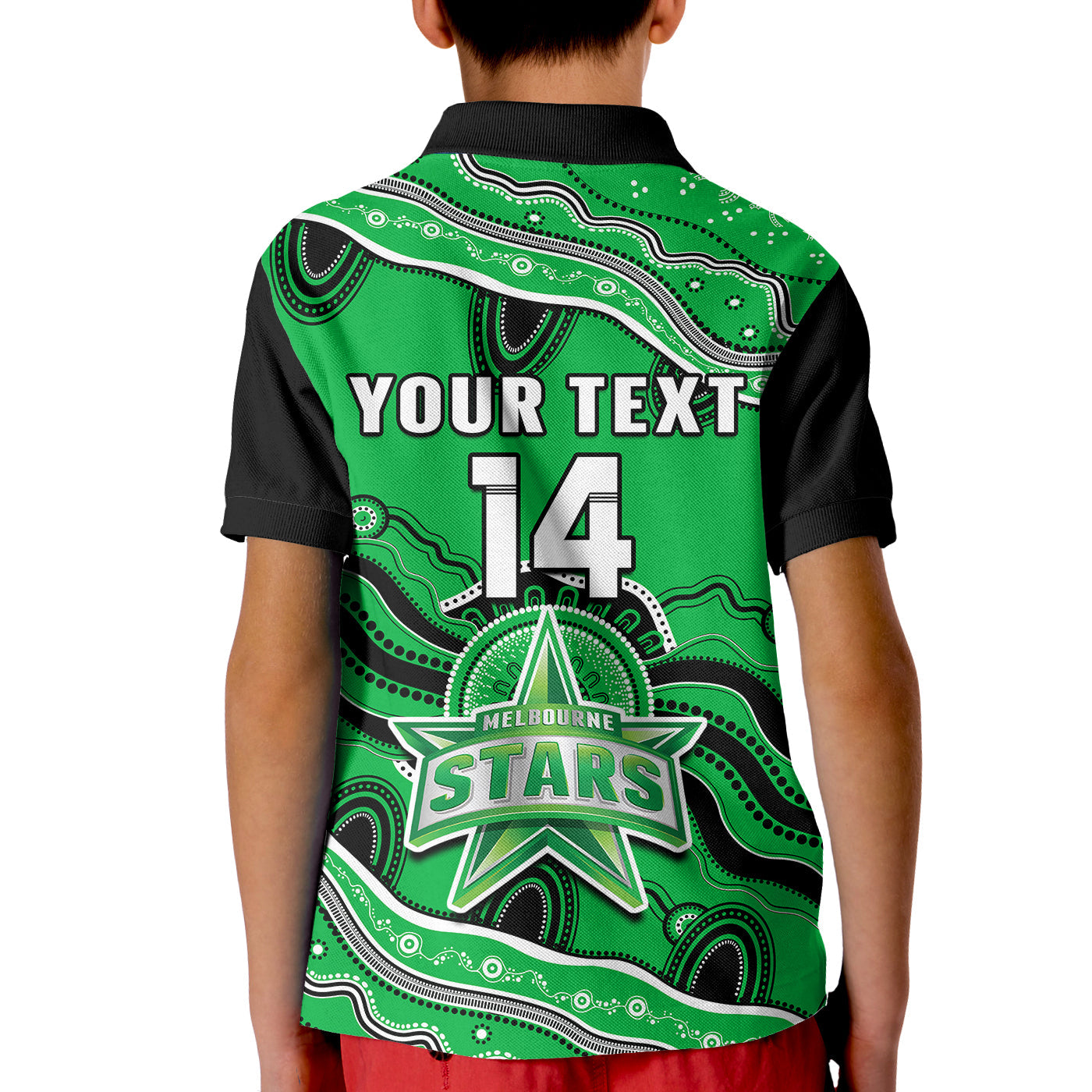 custom-text-and-number-stars-cricket-polo-shirt-melbourne-aboriginal-painting