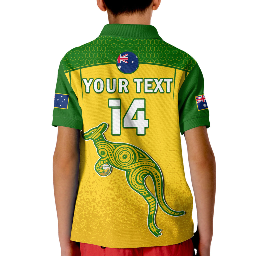 custom-text-and-number-australia-soccer-polo-shirt-kid-socceroos-dots-kangaroo-simple-style