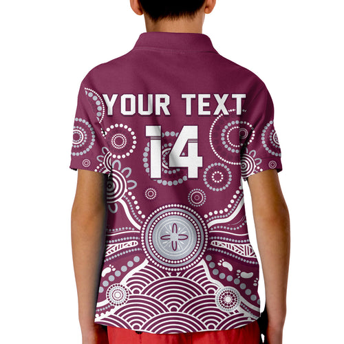 custom-text-and-number-sea-eagles-polo-shirt-kid-manly-warringah-1946-indigenous-painting