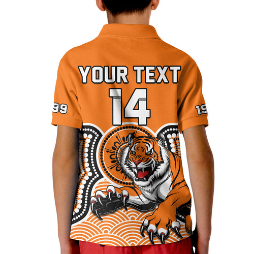custom-text-and-number-wests-tigers-rugby-polo-shirt-kid-indigenous-artsy