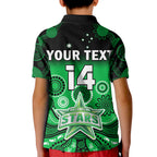 custom-text-and-number-stars-cricket-polo-shirt-kid-melbourne-team-green-gradient-aboriginal-art