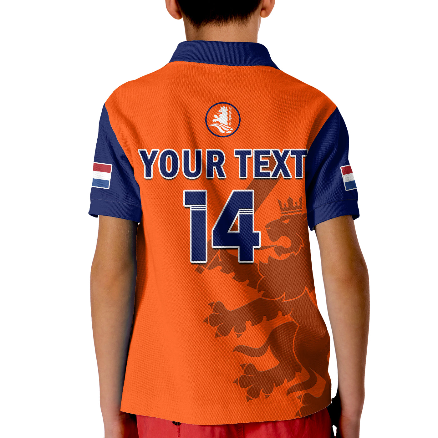 custom-text-and-number-netherlands-cricket-polo-shirt-kid-odi-simple-orange-style