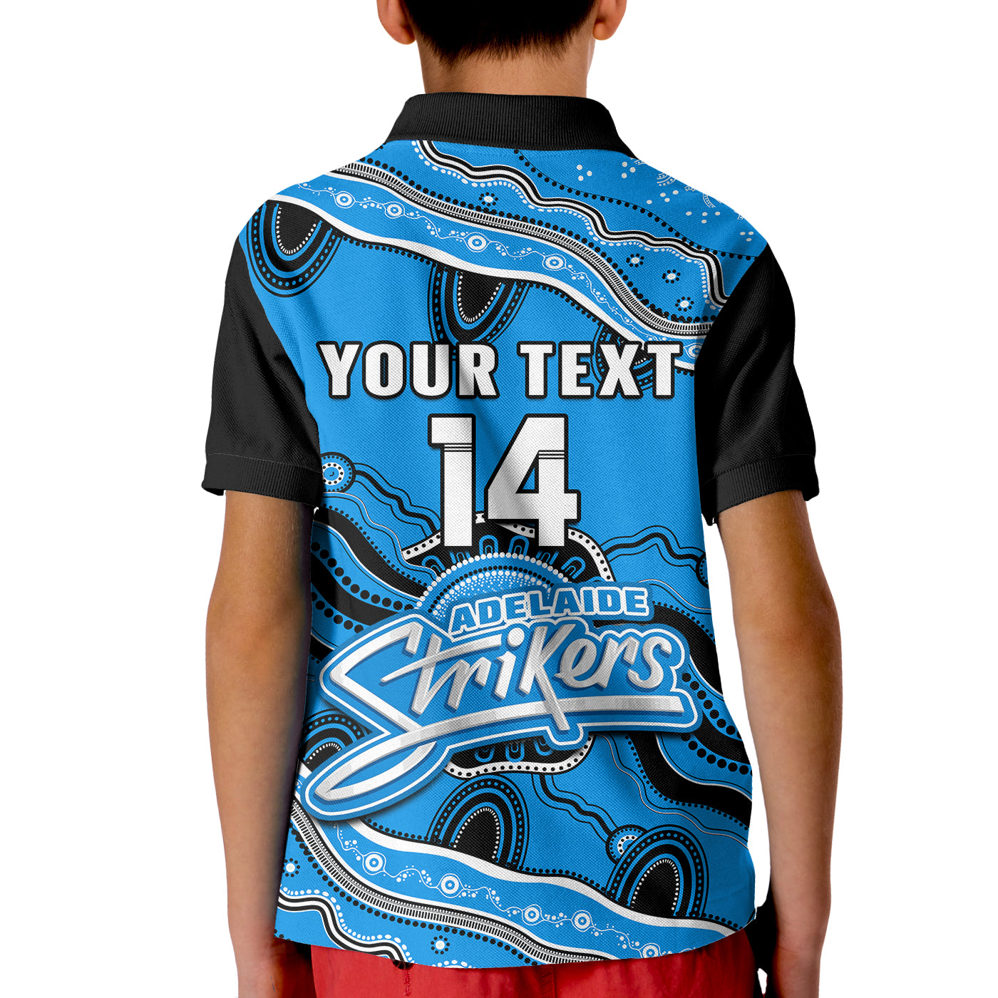 custom-text-and-number-adelaide-strikers-cricket-polo-shirt-kid-aboriginal-painting