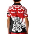 custom-personalised-waitangi-day-polo-shirt-kid-tino-rangatiratanga-flag-with-tiki-maori-fern