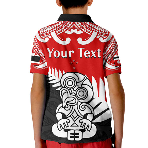 custom-personalised-waitangi-day-polo-shirt-kid-tino-rangatiratanga-flag-with-tiki-maori-fern