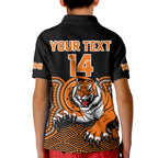 custom-text-and-number-wests-tigers-rugby-polo-shirt-kid-indigenous-black-artsy