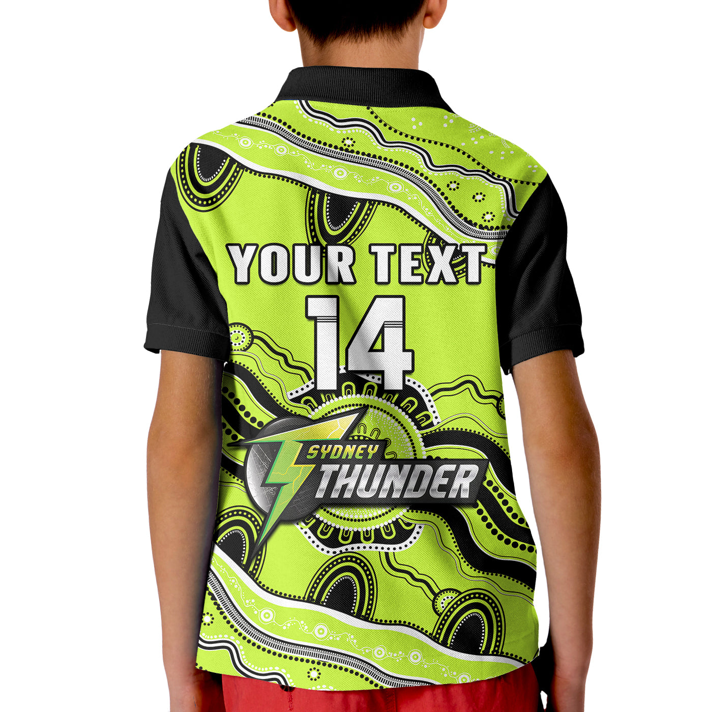 custom-text-and-number-thunder-cricket-polo-shirt-sydney-aboriginal-painting