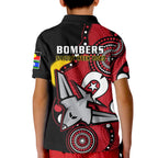 essendon-football-naidoc-2023-polo-shirt-kid-bombers-for-our-elders-indigenous-art