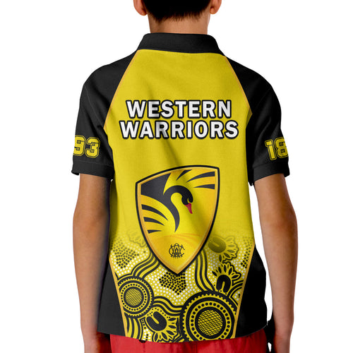 western-australia-cricket-2023-polo-shirt-kid-warriors-sheffield-shield-indigenous