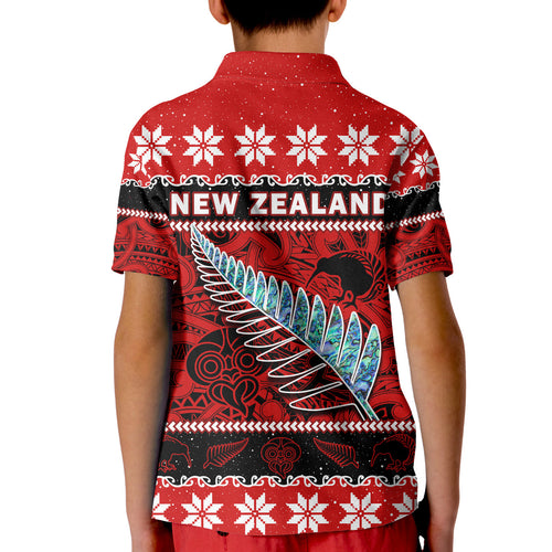 new-zealand-christmas-polo-shirt-kid-paua-shell-silver-fern-meri-kirihimete