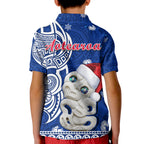 new-zealand-christmas-polo-shirt-hei-tiki-blue-pohutukawa-meri-kirihimete