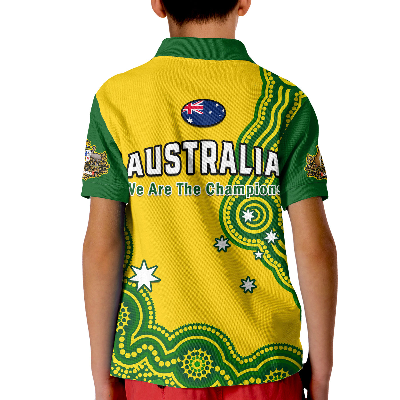 australia-rugby-polo-shirt-kid-jillaroos-champions-indigenous-yellow-style
