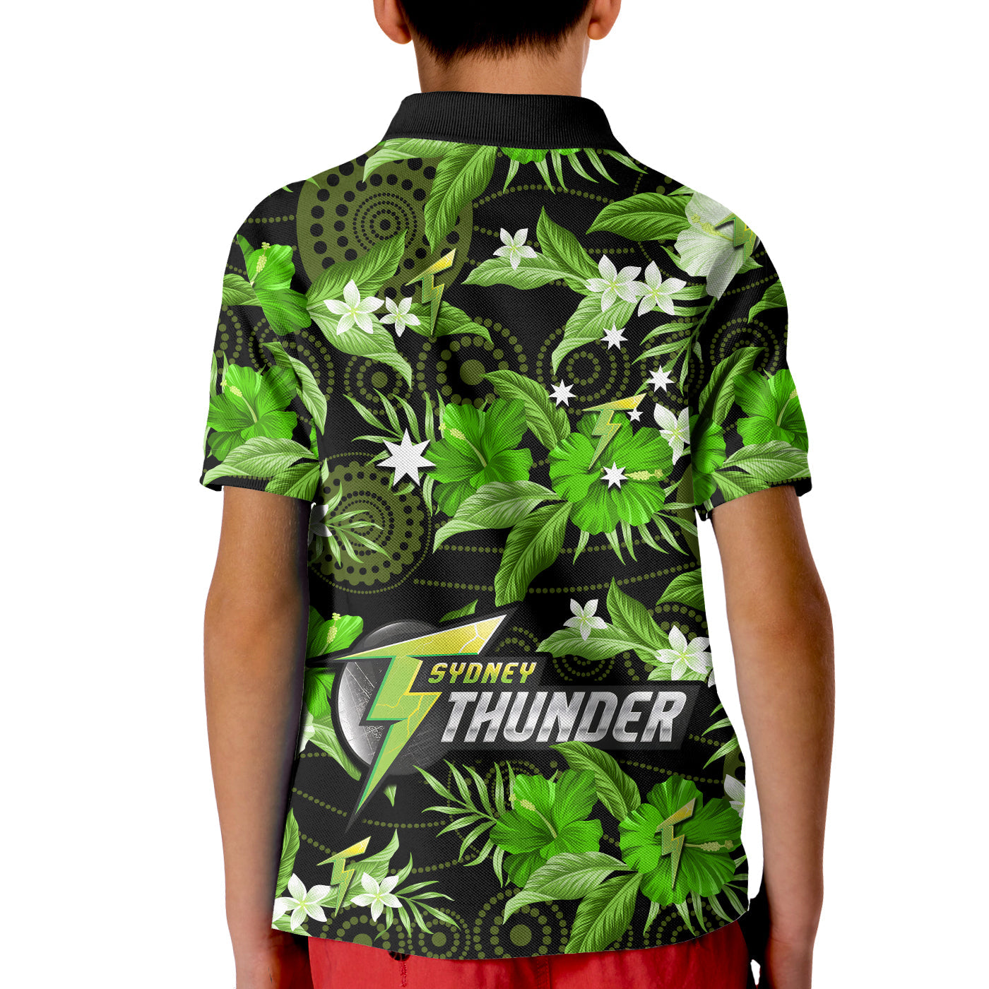 sydney-thunder-cricket-polo-shirt-aboriginal-art-mix-tropical-flowers