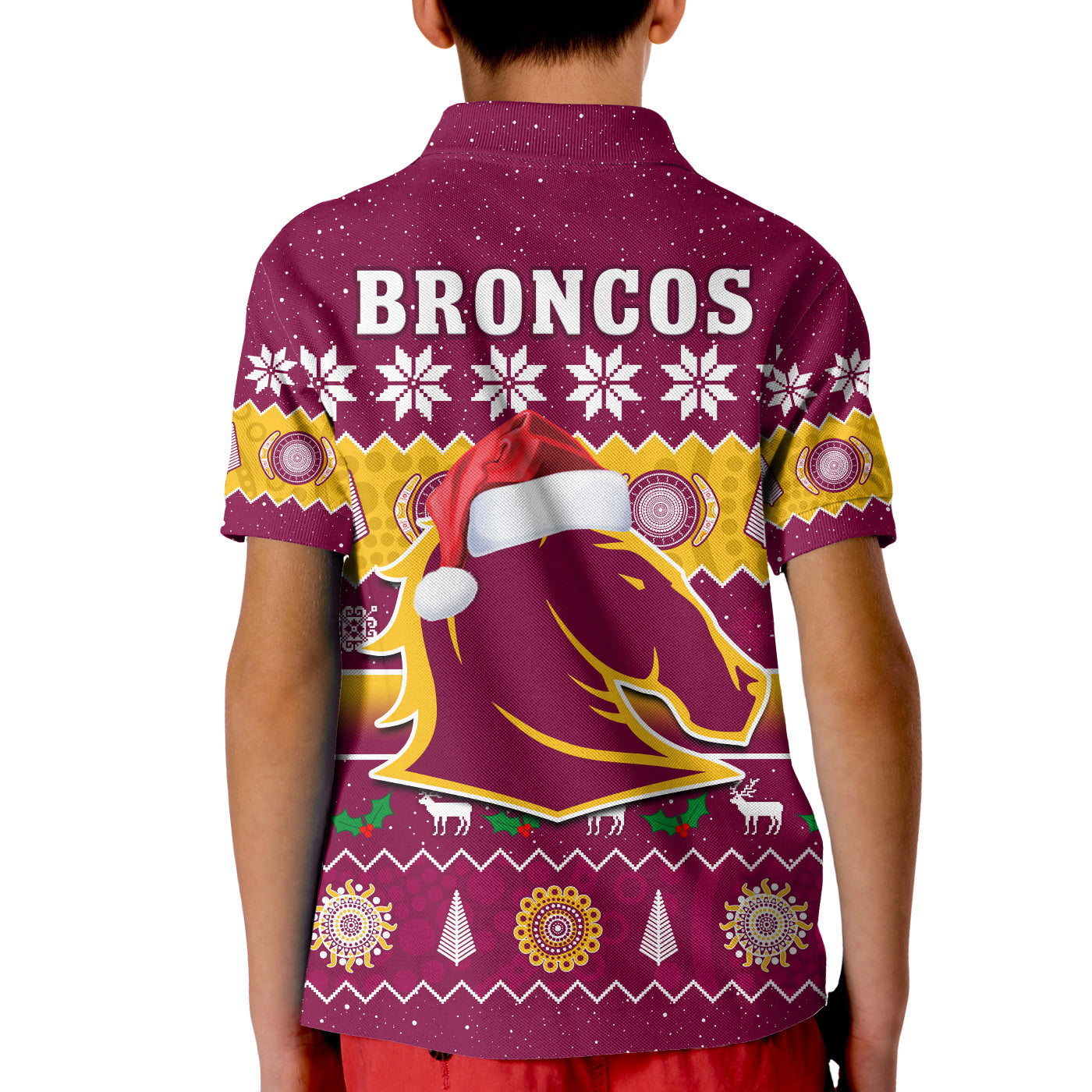 broncos-christmas-polo-shirt-brisbane-aboriginal-art-merry-xmas