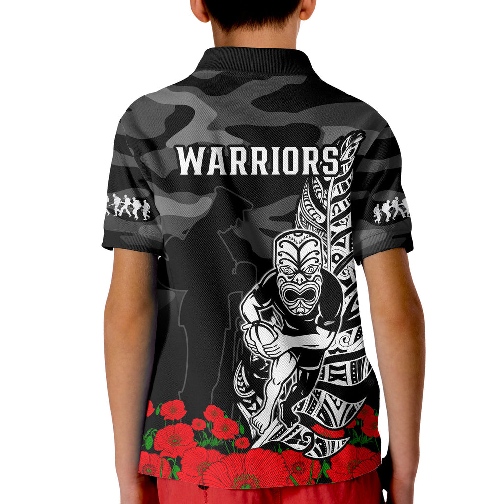 warriors-anzac-2023-polo-shirt-kid-nz-fern-camouflage-poppy-mix-aboriginal