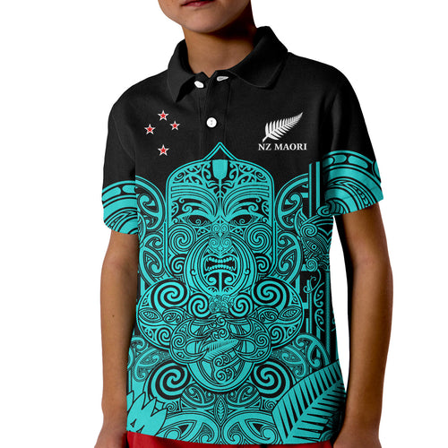 custom-text-and-number-new-zealand-tiki-rugby-polo-shirt-kid-nz-maori-koru-pattern-ver02
