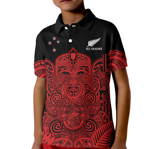 custom-text-and-number-new-zealand-tiki-rugby-polo-shirt-kid-nz-maori-koru-pattern-ver03
