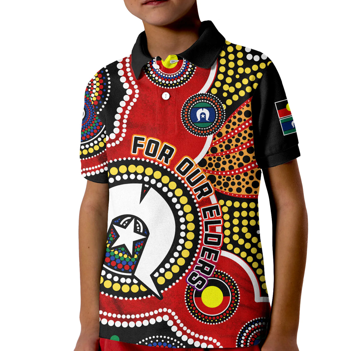 custom-personalised-australia-naidoc-week-polo-shirt-kid-for-our-elders-aborigines-and-islanders-flag