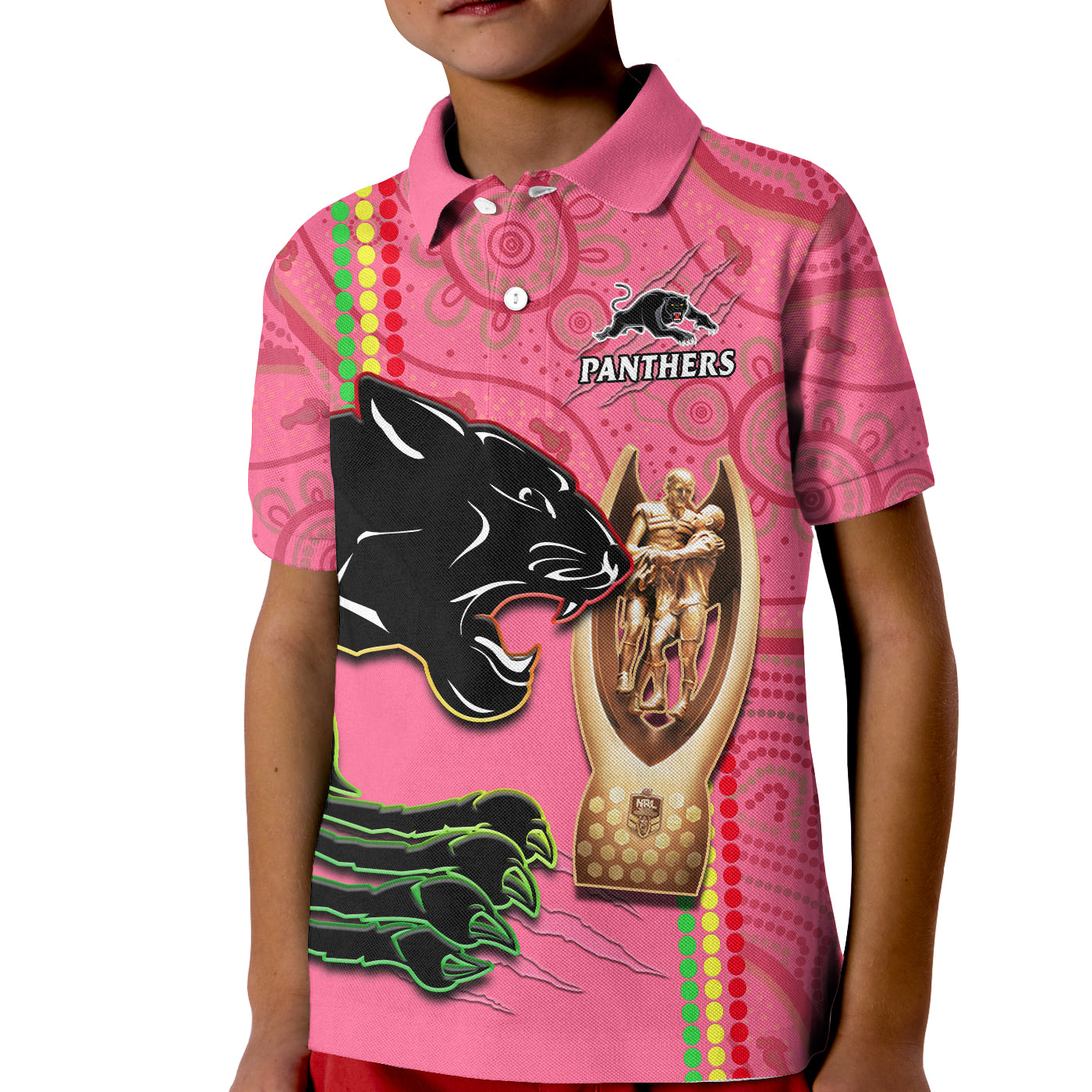 custom-text-and-number-panthers-rugby-polo-shirt-the-riff-2022-premiers-aboriginal-pink