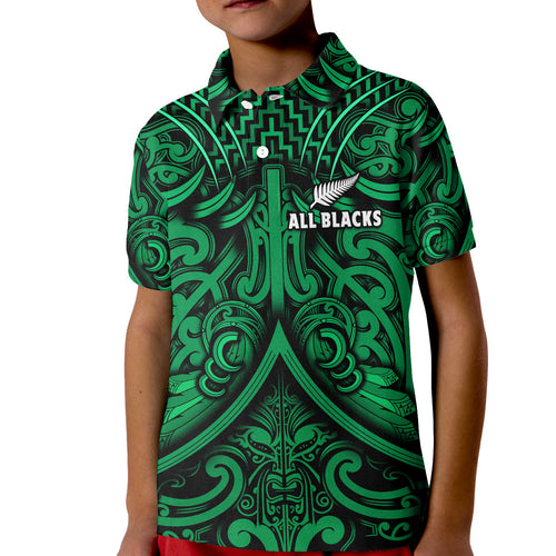 custom-text-and-number-new-zealand-silver-fern-rugby-polo-shirt-all-black-green-nz-maori-pattern
