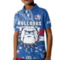 bulldogs-football-polo-shirt-kid-scraggers-1877-aboriginal-dot-painting-newest-version