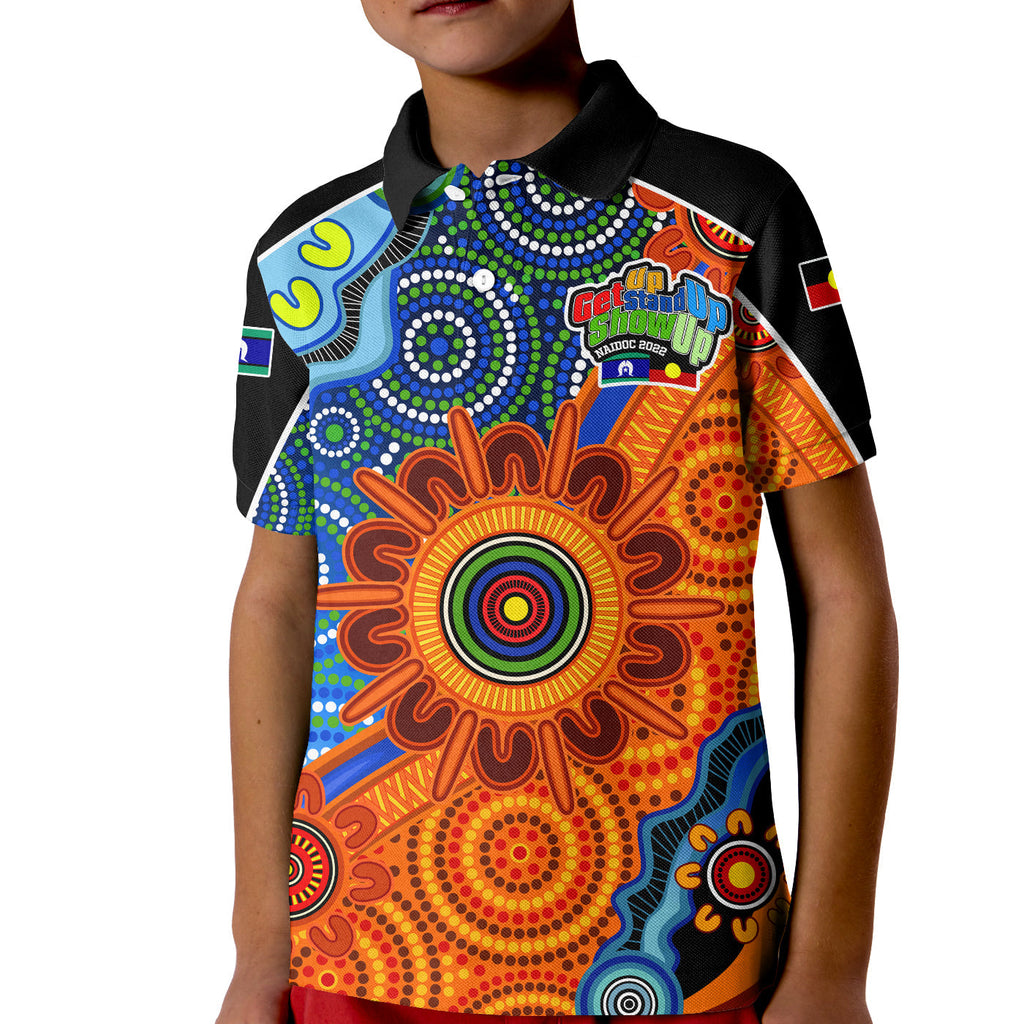 custom-text-and-number-naidoc-week-2022-polo-shirt-kid-aboriginal-and-torres-strait-islanders-together
