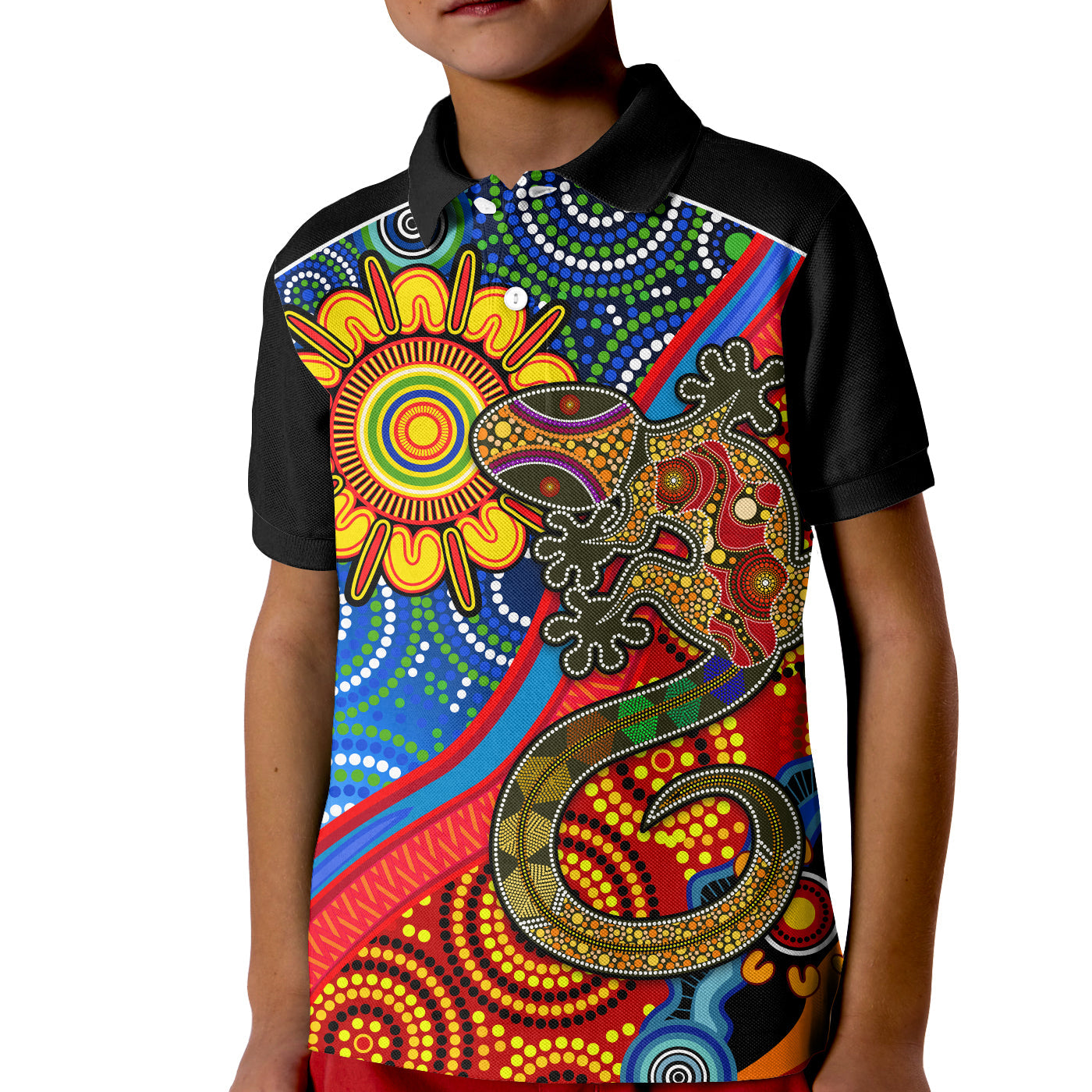 australia-lizard-and-sun-polo-shirt-aboriginal-art-speical