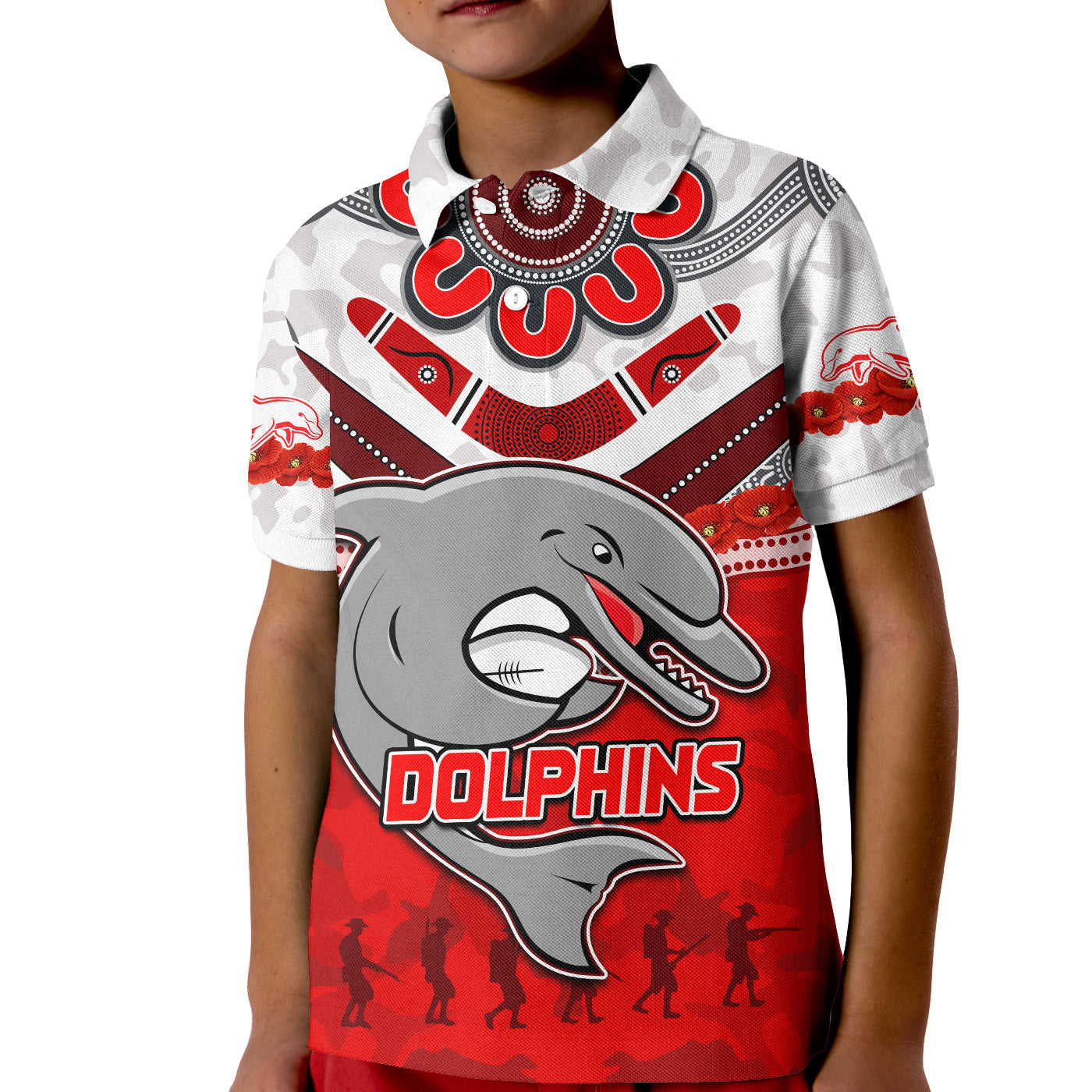 custom-text-and-number-dolphins-rugby-polo-shirt-anzac-day-poppy-aboriginal