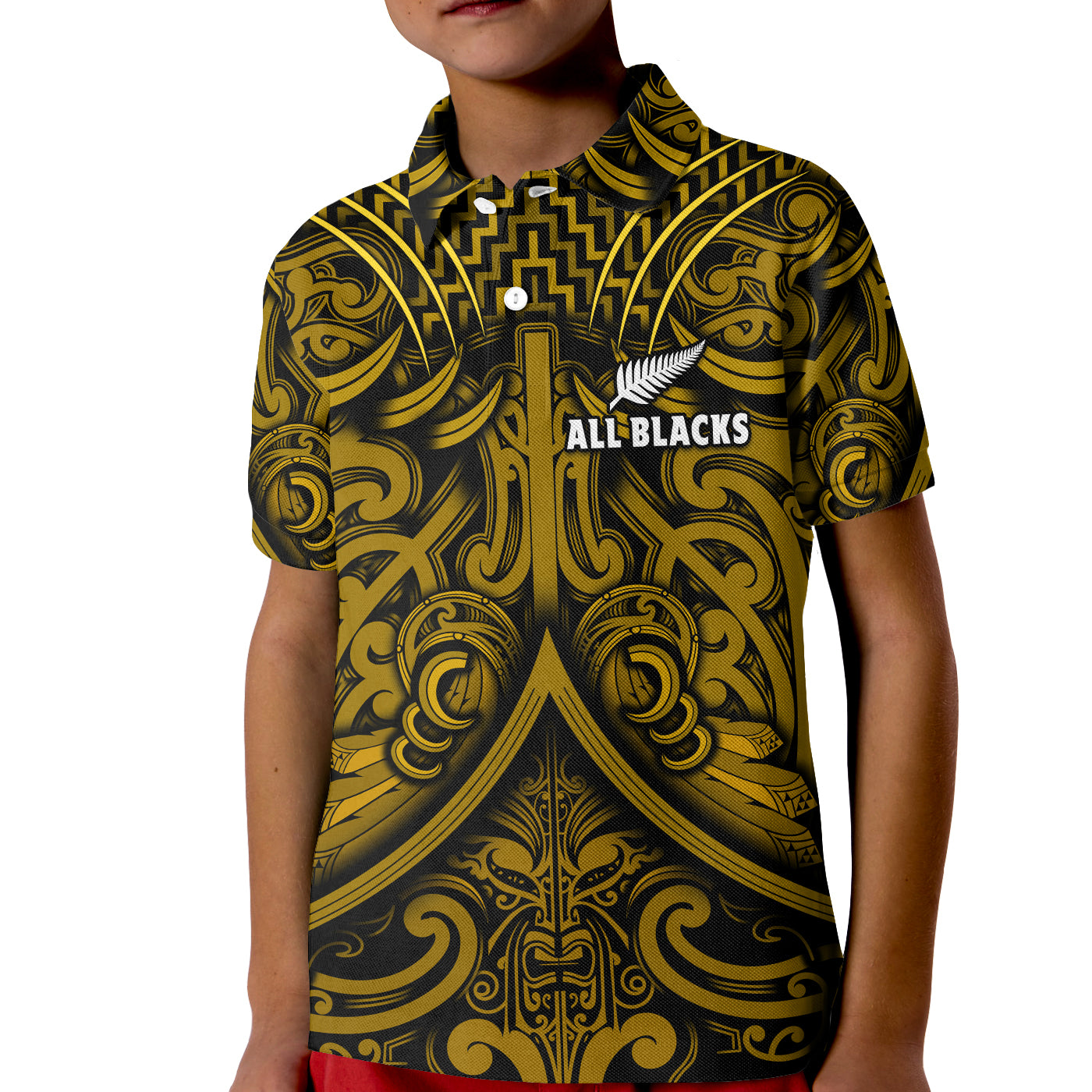 custom-text-and-number-new-zealand-silver-fern-rugby-polo-shirt-all-black-gold-nz-maori-pattern