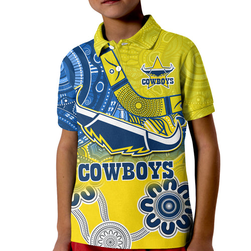 custom-text-and-number-cowboys-rugby-polo-shirt-kid-aboriginal-boomerang-go-premiers-north-queensland